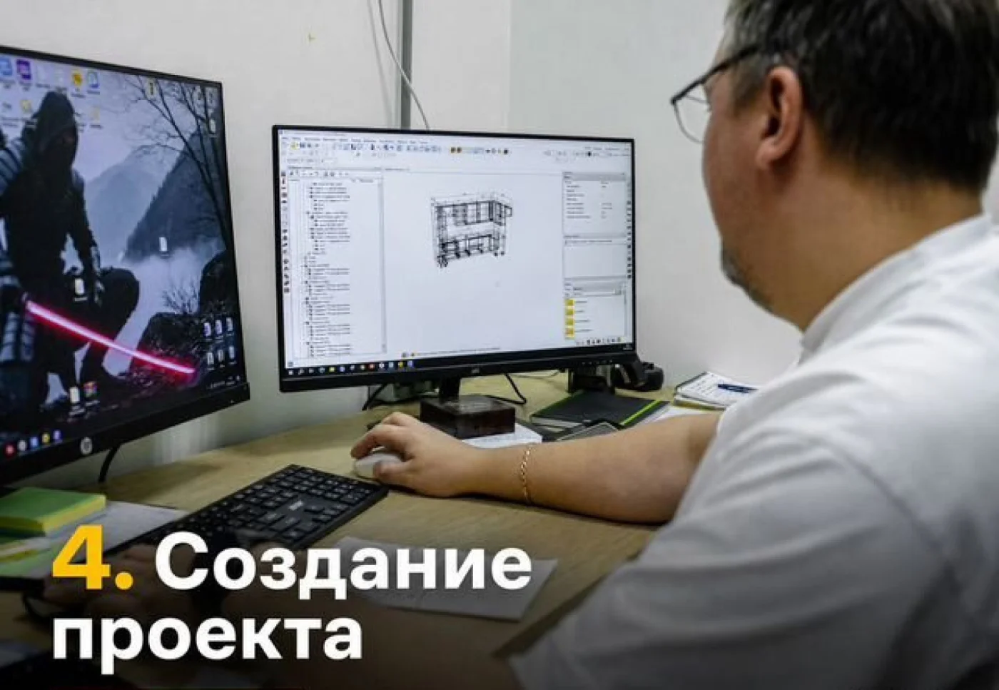 Угловая кухня на заказ 262х61х215 см, антрацитовая ЛДСП